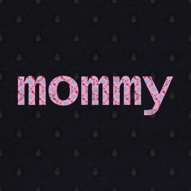 Mom Floral Typography Mommy Pink Blue by ellenhenryart